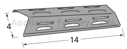 Music City Metals 93411 heat plate, porc stl, 14 x 4; BBQ Tec
