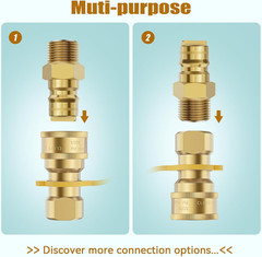 1/2 Inch Natural Gas Quick Connect Fitting for Natural Gas Hose Propane Fittings