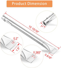 Grill Burner Tube, 4 PC Universal Stainless Steel Pipe Tube BBQ Gas Repair Parts