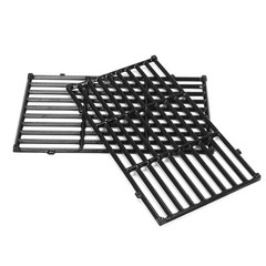 Cast Iron Grill Grates 17.5 Inch Porcelain for Weber Spirit 200 Series 2Pack