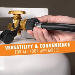 6FT QCC Propane Adapter Hose LP Tank 1lb to 20lb Converter for Weber Q Gas Grill