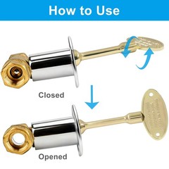 1 Pack 4 Inch Universal Gas Valve Key, Fits 1/4″ and 5/16″ Fireplace Replacem…