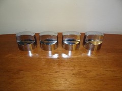 Dyna-Glo Grill Knobs Plastic Chrome Gas Grill BBQ Burner Knobs SET OF 4 OEM