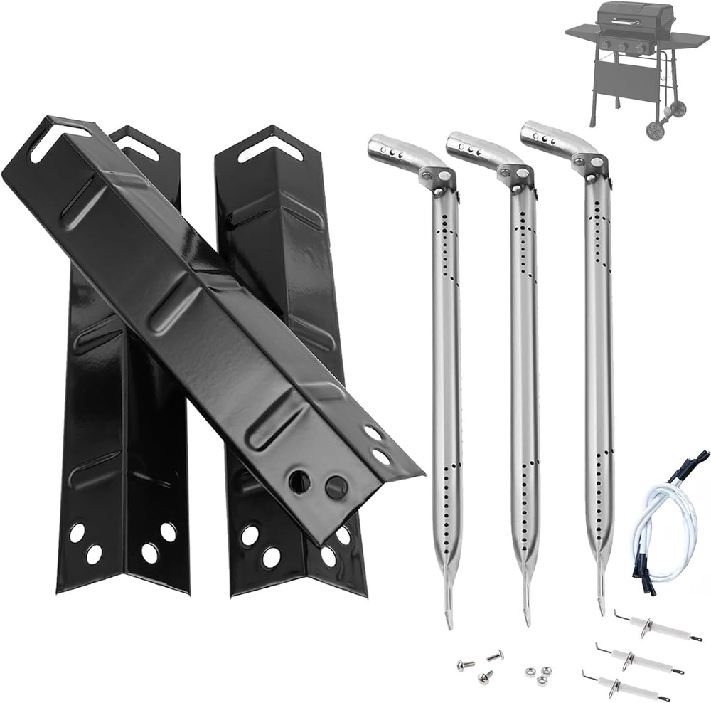 Grill Replacement Parts Kit for 3-Burner 720-1049 Heat Plates Burner Igniters