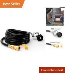 Mr. Heater Compatible 12 ft Propane Regulator Hose – Safe and Easy Setup