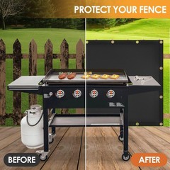 Fireproof Heat Shield 3’x10′ for Grill Wall Protection, BBQ Deck & Fence Guard