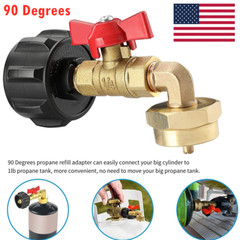 Propane Refill Adapter w/ Valve , Refill 1 Lb Bottle Tank From 5~40 LBS Cylinder