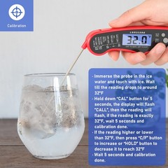 Lonicera Meat Thermometer Digital for Cooking Food. Waterproof & Instant Red