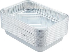 20Pack Drip Pans Disposable Aluminum Foil BBQ Grease Trays, 8.5 x 6 Inch