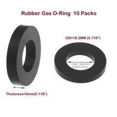 Propane Gas Adapter O-Rings, 10Pcs Propane Tank Gasket, Soft Rubber O-Ring