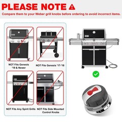 Replacement Burner Knobs for Weber Genesis 300 Series Gas Grill – 3 Pack, Fits 2