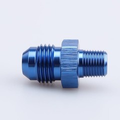 Male 1/8″ NPT to -6 AN Flare Adapter Straight 6AN to 1/8 NPT flare to NPT blue
