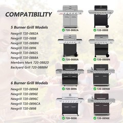Grill Parts for Nexgrill 5 Burner 720-0888, 720-0888N, Home Depot Nexgrill 72…