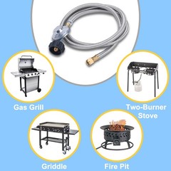 Jeasom 6 Feet Propane Regulator Hose Universal Grill Regulator Replacement