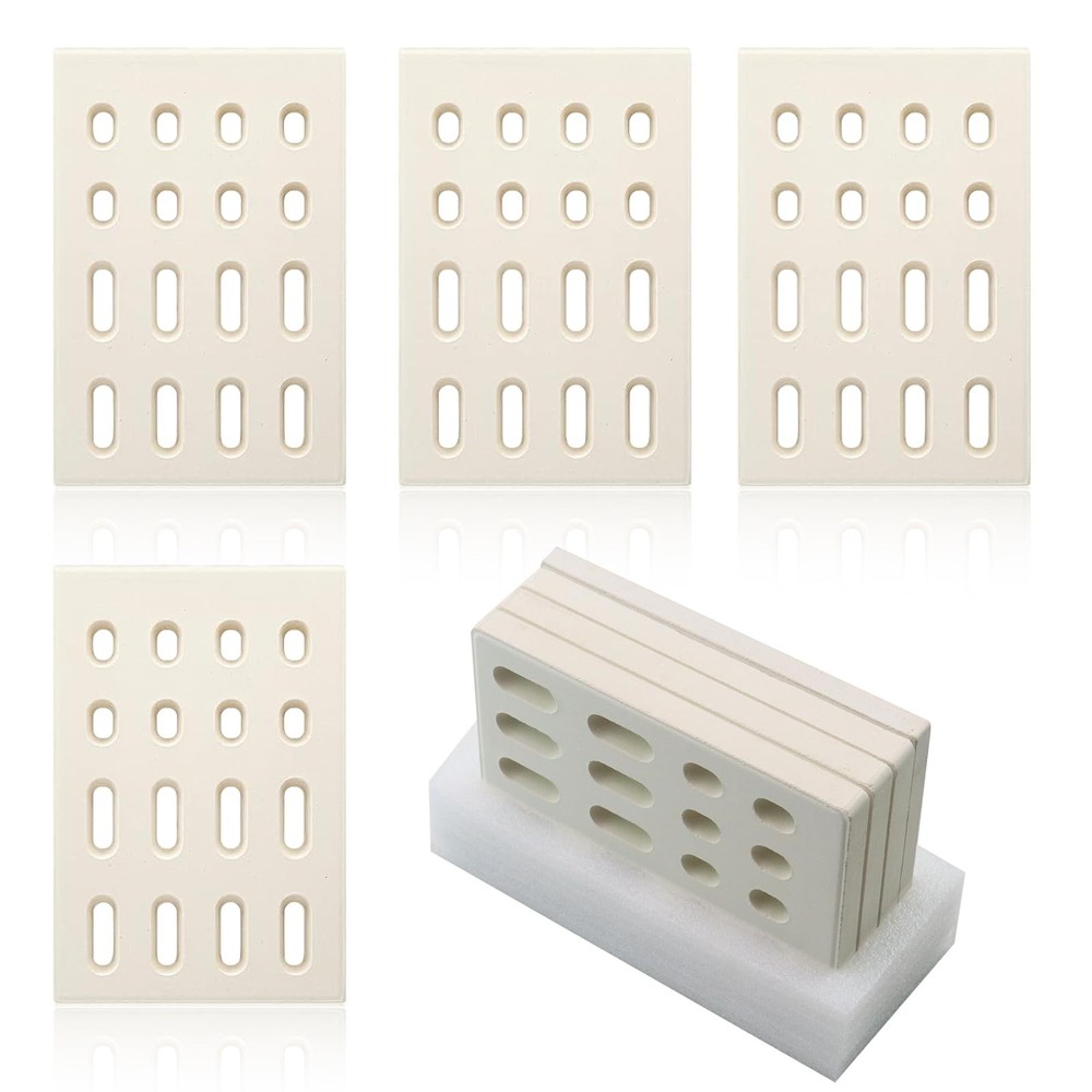Ceramic Brick Flame Tamer Heat Plate Replacement for Grill 4 Pack 7×4 Inch