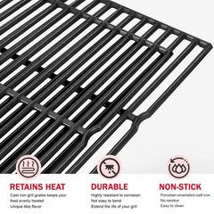 7522 7521 15″ Grill Grates Replacement for Weber Genesis Silver A, Cast Iron Gra