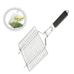 Portable Fish Grill Stainless Steel Fish Grill Basket Family Picnic For Camping