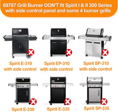 69787 Grill Burner Tubes for Weber Spirit I/II 300 Series E310 S320 330 315