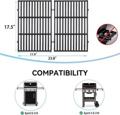 17.5 Inch 7638 Cooking Grates Weber Spirit & Spirit II 300 Spirit 310 320 330