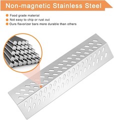 Stainless Steel Flame Tamers, 4 PC Grill Heat Plate Gas Replacement for Bull …