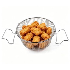 Stainless Steel Cooking Basket for Frying Rinsing Draining and Steaming Tasks
