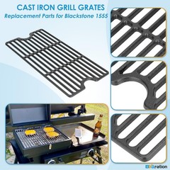 Cast Iron Grill Grate Replacement for Blackstone Tailgater 1555 1827 1550, Cooki