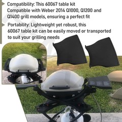 60067 Grill Table Kit Compatible with Weber 2014, Q1000, Q1200 Grills Models