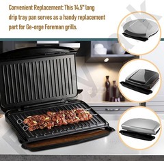 Grill Oil Grease Catcher Drip Tray Pan for George Foreman Grill Replacement – 14