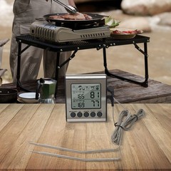 Digital BBQ Thermometer with Dual Reading Probes and Easy to Read LCD Display