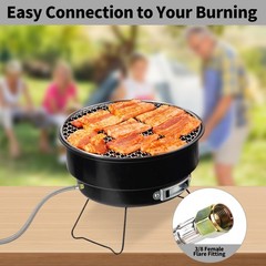24 FT Propane Hose Extension High Pressure Braided 24 FT, Silver