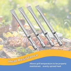 Derurizy Stainless Steel Grill Burner Tubes Replacement for North American