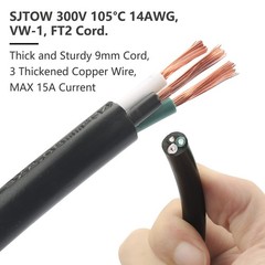 Power Cord for Masterbuilt Smoker Parts Analog Control 9007090063,