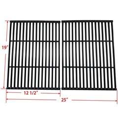 Grill Grates BBQ Grate Grid 19×25 2pcs Porcelain Coated Cast Iron Replacement