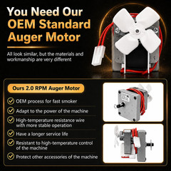 Auger Motor Replacement Part for Traeger Pit Boss Wood Pellet Grills Camp Chef