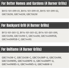 NEW 15″ Grill Heat Plates for Dyna-Glo Backyard Grill 4-Burner, 4-Pack US