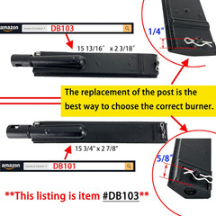 Parts DB103 (4-Pack) 15 3/4 Inch Cast Iron Burner Replacement for BBQ Barbeques