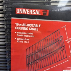 Lot of 2 Universal 19” Adjustable Cooking Grates BBQ Grill Grids New