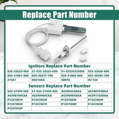 YUXIVCNE 025-32625-000 Hot Surface Ignitors & 025-37499-000 Flame Sensor Kit Rep