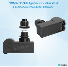 DHLG-12 Grill Igniters for Charbroil Ignitor Replacement, 2 Outlets AAA Battery