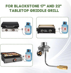 1 lb to 20 lb Propane Adapter Hose & Griddle Regulator Replacement for Blackston