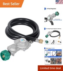 Versatile 5FT Propane Regulator & Hose – Ideal for Grills, Generators & Heaters