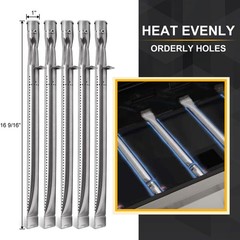 Grill Replacement Parts Fits DynaGlo DGF510SBP Heat Plate Shield Burner Tubes
