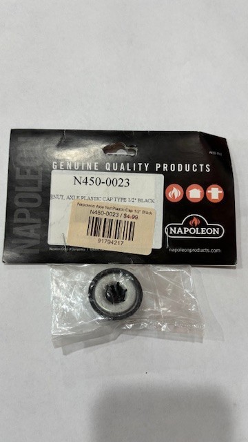 Napoleon Nut, AXL Plastic Cap Type 1/2″ Black – N450-0023