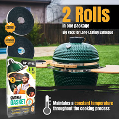 Gasket for Big Green Egg Large/Xl/Xxl – 2-Pack X 8 FT Smoker Gasket Seal – BGE G