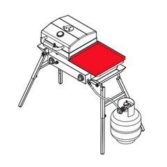 Replacement Griddle Top (Tailgater Combo 1555 & More): RP 90408