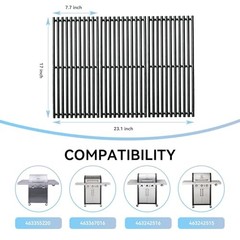 17″ Cooking Grates for Charbroil 3pcs grates|17″ x 9 1/2″ | for 3 Burner
