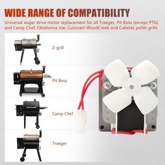 Quiet 2 RPM Auger Motor Compatible with Various Grills//