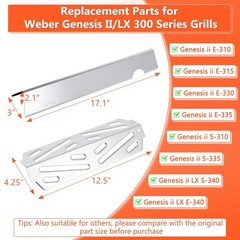 Genesis ii Flavorizer Bars Heat Deflector Replacement Parts for Weber Genesis…