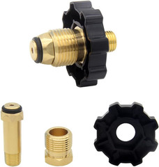 Soft Nose POL Propane Gas Fitting with 1/4″ NPT Male LP Tank Atapter 100% Solid