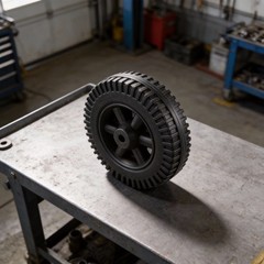 Plastic 6 Inch BBQ Grill Wheels Set of 2 Compatible with Most Grill Models
